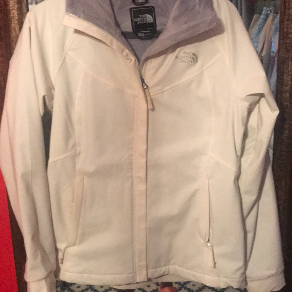 North face Jacket, cream/grey, size M